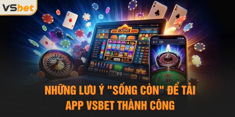 Những lưu ý "sống còn" để tải app Vsbet thành công