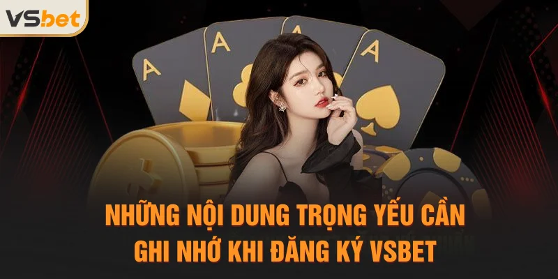 Những nội dung trọng yếu cần ghi nhớ khi đăng ký Vsbet